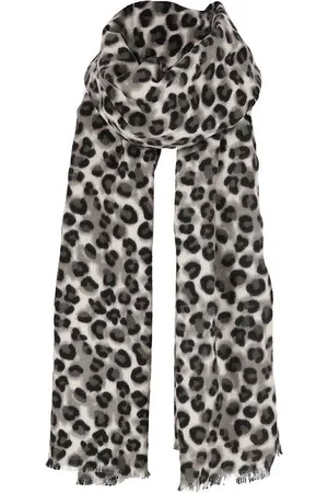 sarlini Fijn Geweven Dames Sjaal - Leopard - - 200 x 60 cm - luipaardprint/panterprint
