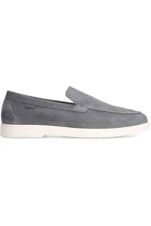 Manfield Heren - Grijze suède loafers