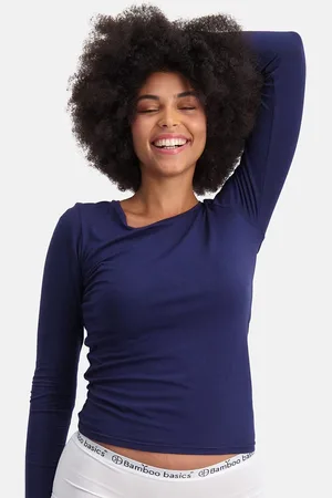 Bamboo Basics Comfortabel & Zijdezacht Lara - Bamboe T-Shirts (Multipack 2 stuks) Dames - Lange Mouwen - - L