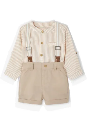 Vertbaudet Feestelijk babysetje: blouse + short + bretels