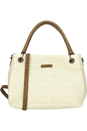 Enrico Benetti Rieten Handtas/Schoudertas Ibiza Off-White
