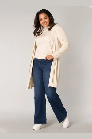 Base Level CURVY Ayla Long Vest - - maat 1(48)