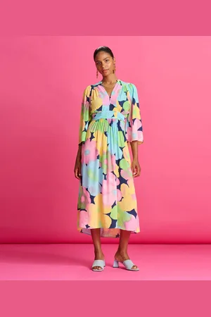 POM Amsterdam Cherry Blossom Dress Jurken Dames - Kleedje - Rok - Jurk -