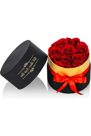 Merkloos Infinity roos geschenkdoos - Luxe rozenbox met handgemaakte bloemen - Ideaal cadeau voor bruiloft, Valentijnsdag, Moederdag of jubileum - Sieradendoos.