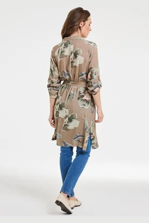 DIDI Dames Tunic Pepper Taupe Mazzo print maat 40