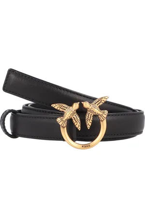 Pinko Leren Riem Love Berry H2 Belt W85 Zwart