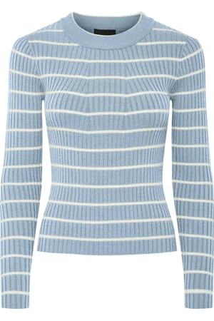 Pieces® Trui Pccrista Ls O-neck Knit Noos Bc 17115047 Cashmere Blue/birch Narr Dames