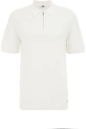 WE Fashion Heren polo met structuur
