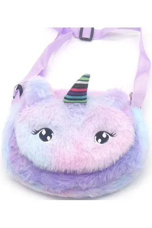 Merkloos Een lief en zacht unicorn tasje (18x15cm) voor kinderen. Met ritssluiting en een verstelbare schouderband. Ook handig om een snack of koekje in mee te nemen. Een mooi tasje om voor jezelf te kopen of om cadeau te geven.