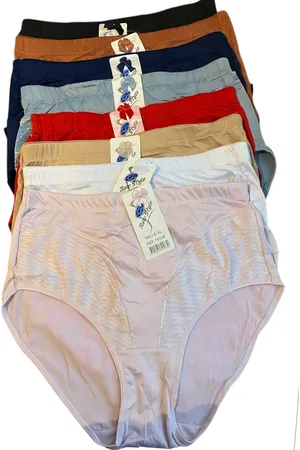 Merkloos Dames hoge slips 8 pack 4XL 48-52