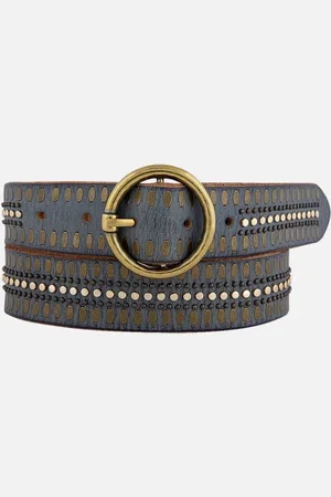 Amsterdam Heritage Soraya | Leren Riem met Studs en Ronde Gesp