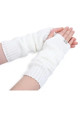 Merkloos Vingerloze Handschoenen voor Vrouwen - Handwarmers - Mode Stretch Gebreide Super Zachte Arm Mouwen .