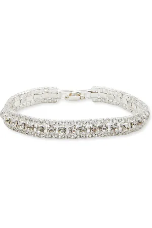 Marama Armband Fenna - dames armband - stainless steel - zilveren plating - nikkelvrij - strass steentjes - clipsluiting - feestelijk