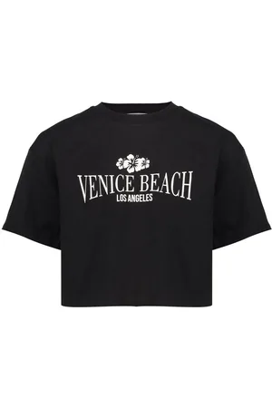 Geisha T-shirt cropped venice beach black -