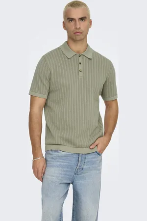 Only & Sons Poloshirt Onsmoon Reg 12 Ss Polo Knit 22032760 Laurel Oak Mannen