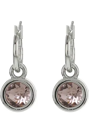 Biba Hang Oorbellen met Swarovski Steentje Silk