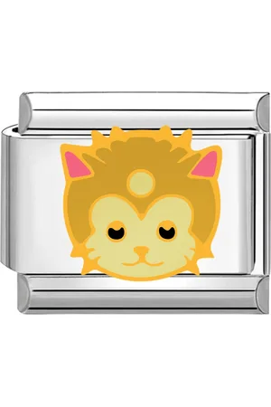 quiges Schakel - Bedel - 9mm - charms - Cartoon aap - Geschikt voor - Nomination- armband - Schakelarmband - italy bedels armband