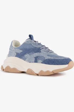 Blue Box Dames dad sneakers denim beige