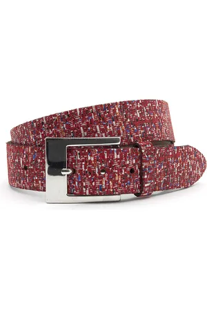 A-zone Dames riem tweed - dames riem - 4 cm breed - - Echt Leer - Taille: 85cm - Totale lengte riem: 100cm