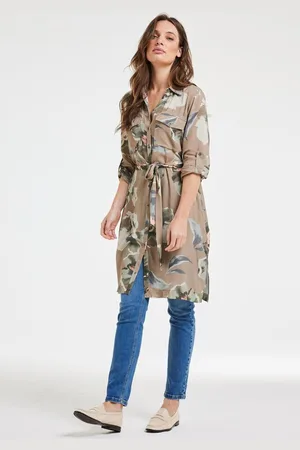 DIDI Dames Tunic Pepper Taupe Mazzo print maat 42