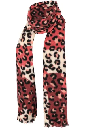 sarlini Langwerpige Woven Sjaal Leopard Multi Terra Cotta