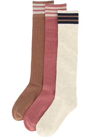 iN ControL 3pack kniekousen RIB/STRIPE brown maat 35/38