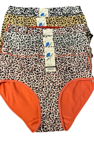 Merkloos Dames Slips 5 pack - Hoge Taille- Grote maat - XL