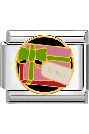 quiges Schakel - Bedel - 9mm - charms - Cadeau - Geschikt voor - Nomination- armband - Schakelarmband - italy bedels armband
