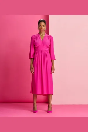 POM Amsterdam Imperial Fuchsia Dress Jurken Dames - Kleedje - Rok - Jurk -