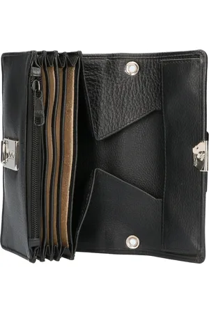 LEATHER DESIGN Koopmans / Horeca Portemonnee met Muntenbak en Leren Tussenschoten