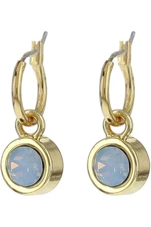 Biba Hang Oorbellen met Swarovski Steentje Air Blue Opal