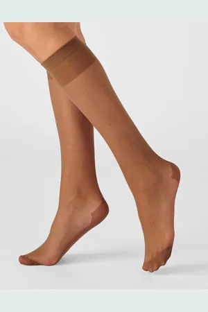 Damart Set van 4 paar kniekousen in mousse 20D. - Vrouwen - Bruin - 36/37