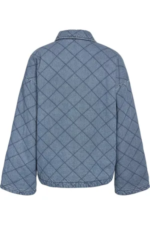 Noisy May Jas Nmclara Quilt Denim Jacket 27033720 Light Blue Denim Dames