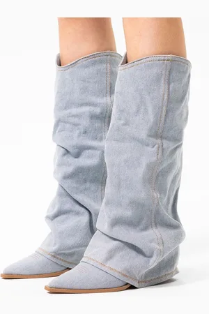 Sacha Dames - Denim cowboylaarzen met flap