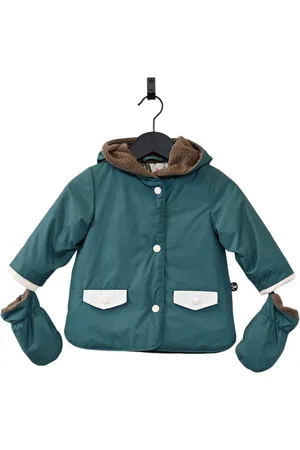 Ducksday Winterjas voor baby - waterdicht - lightgewicht - fleece - afneembare wantjes - peuter - unisex - - Breeze - maat 92
