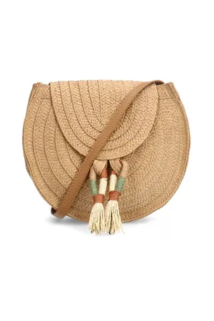 Manfield Raffia schoudertas