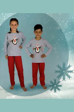 Merkloos Kerst Pyjama Kinderen voor Kerstmis (