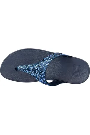FitFlop Lulu Crystal-Mix Toe-Post Sandals