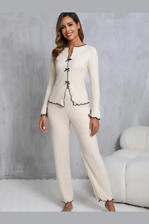Merkloos Pyjama dames huispak loungewear satijn katoen polyester goedkoop nachtmode