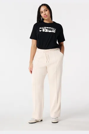 MS Mode Broek Broek met elastische taille en siernaad
