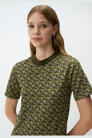 Jimmy Key Ronde Hals Kort Mouw Patroon Blouse