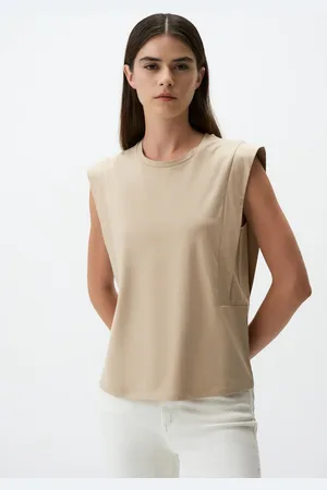 Jimmy Key Mouwloos Ronde Hals Basic T-Shirt