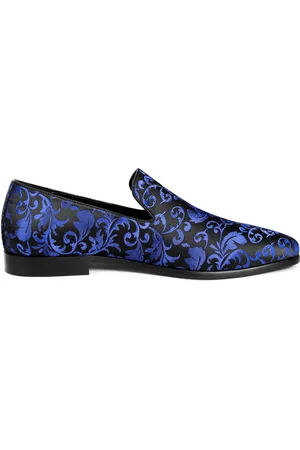Allthemen Heren Jacquard Loafers Bruiloft Mocassins - Borduurwerk Pak Pantoffels - EU41