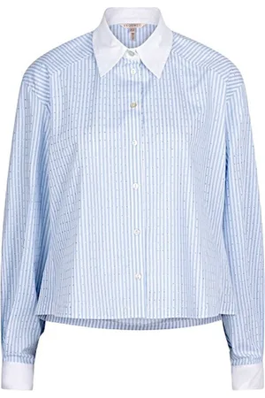 Esqualo Blouse SP25-10032 - Blue/White