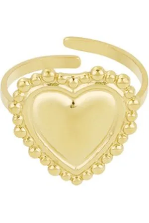 Yehwang Ring met bubbelhart - Goudkleur
