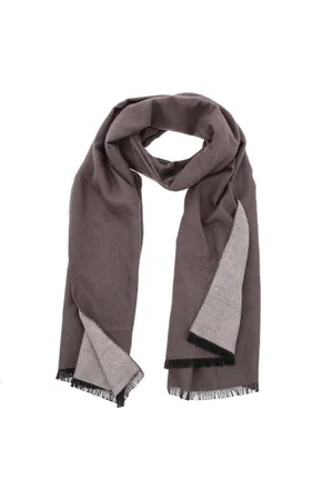 MoreThanHip Superzachte brede bamboe sjaal of omslagdoek - WuWen taupe/crème - 60 x 200 cm