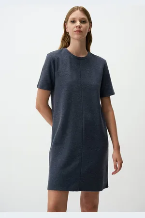 Jimmy Key Ronde Hals Kort Mouw Casual Mini Jurk