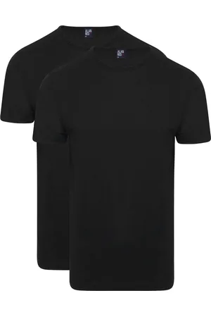 Alan Red Derby O-Hals T-Shirt Black (2Pack)