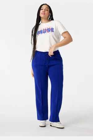 MS Mode Broek Broek met elastische taille en siernaad