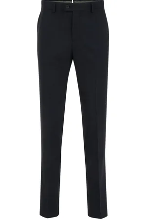 Van gils Heren slim fit pantalon met jacquard-dessin